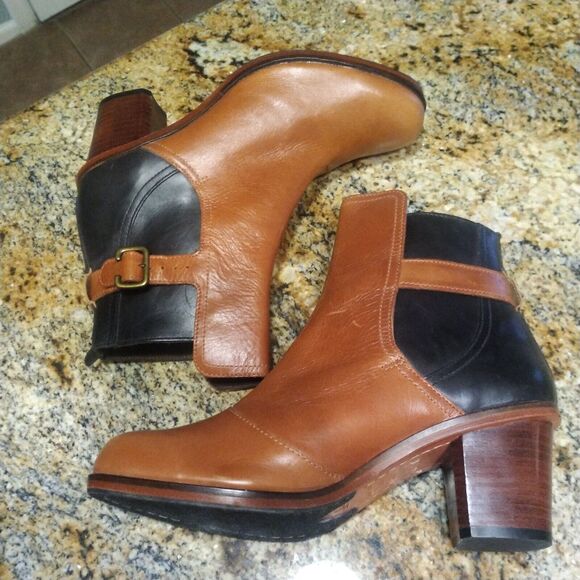 J Shoes Leather Hardwick Boots Booties Size 8 Anthropologie - Picture 4 of 13